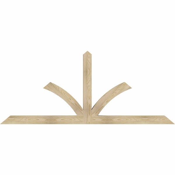 Ekena Millwork Richland Rough Sawn Timber Gable Bracket, Douglas Fir, 84"W x 35"H x 4"D x 4"F, 10/12 Pitch GBW084X35X0404RIC00RDF - main